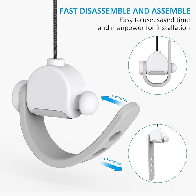 KIWI design VR Cable Management, 6 Packs VR Pulley System Compatible with Quest 3S/3/2/1/Pico/PSVR/PSVR2