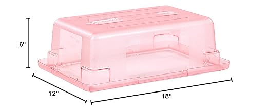 Carlisle FoodService Products 10611C05 StorPlus Color-Coded Food Box Storage Container Only, 3.5 Gallon, 18" x 12" x 6", Red (Pack of 6)