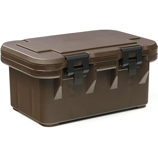 Cambro Insulated Food Pan Carrier - 8 Inch Deep Hotbox and Food Warmer for Catering & Transport - Top Load S-Series (Brown)
