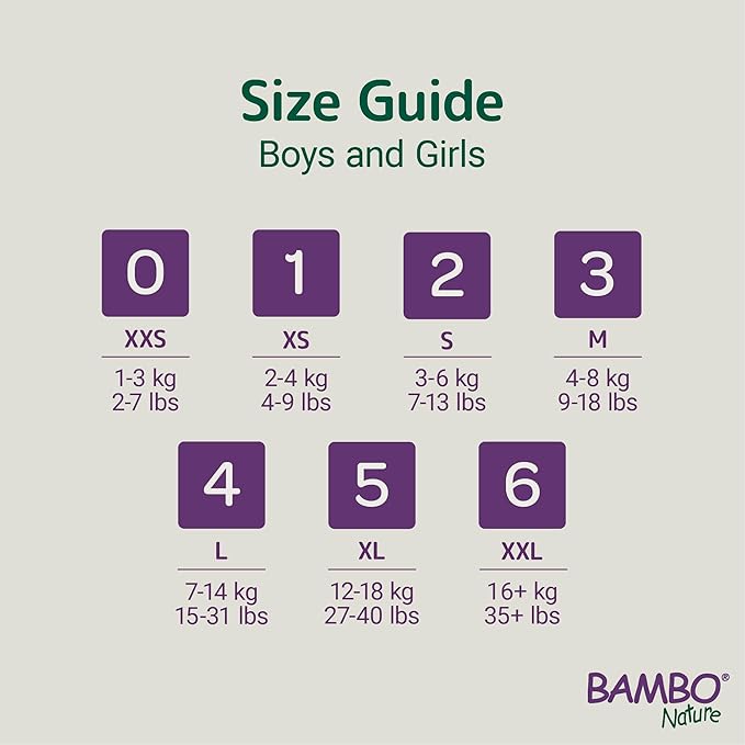 Bambo Nature Premium Baby Diapers - Green Bag, Size 5, 132 Count
