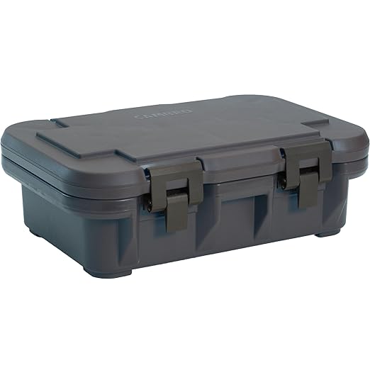 Cambro UPCS140110 Stackable Top Loading S-Series Ultra Pan Carriers, 12.3 Quart, Polypropylene, Black, NSF