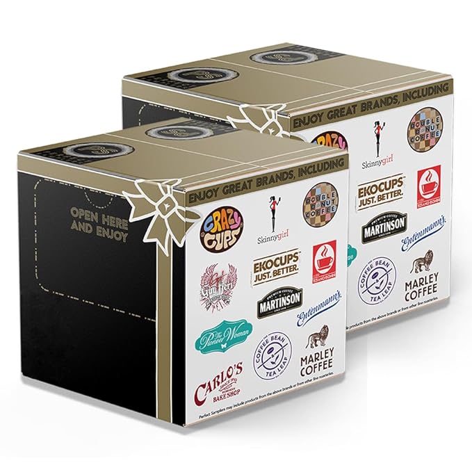 Crazy Cups Sampler, Assorted Single Serve Coffee Pods for Keurig K Cups Coffee Makers, Cups, Variety Pack, 60 Count