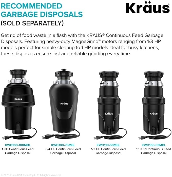 KRAUS Kore 24-Inch Farmhouse Workstation 16 Gauge Single Bowl Stainless Steel Kitchen Sink with Accessories, KWF210-24