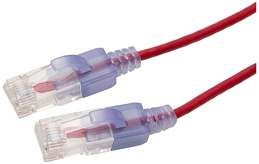 Monoprice Cat6A Ethernet Network Patch Cable - 25 Feet - Red | 10-Pack, 10G - SlimRun Series