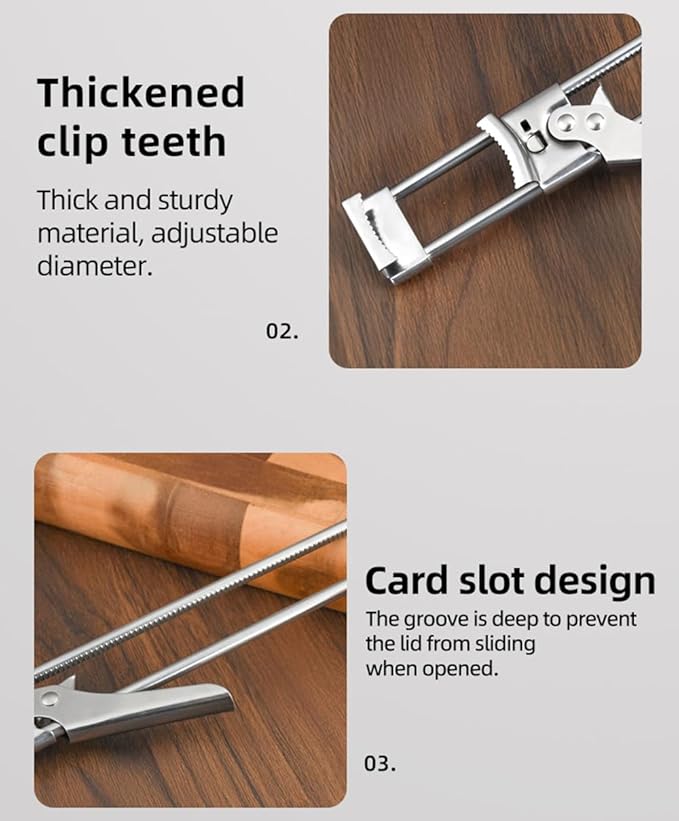 Jar Openers,Adjustable Multifunctional Stainless Steel Can Opener,Stainless Steel Can Opener Bottle Jar Lid Gripper Household Kitchen Tool, Manual Jar Bottle Opener Kitchen Accessories (1 Pcs)