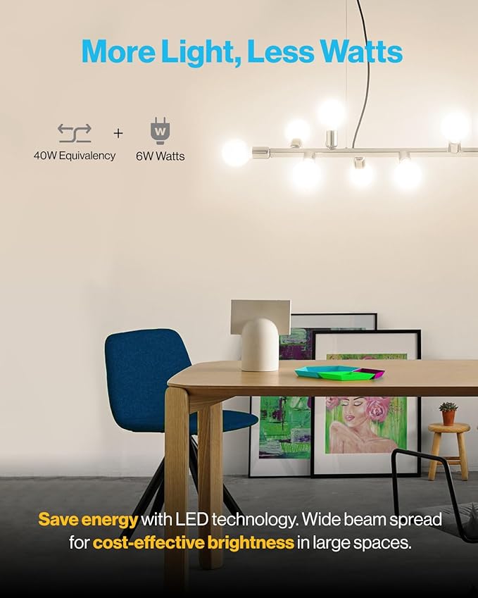 Sunco 12 Pack G25 LED Light Bulbs, Vanity Globe Bathroom Light Bulb, 450 LM, 5000K Daylight, 6W (40W Equivalent), Dimmable Mirror Vanity Decorative Bulb, E26 Base UL