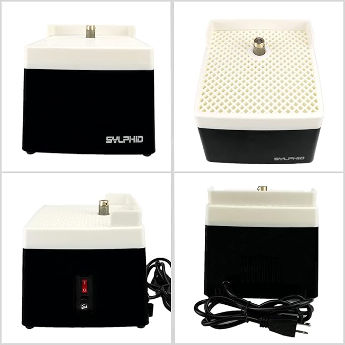 SYLPHID Portable Mini Glass Grinder 110V Stained Grinder Machine for Diamond Ceramic Shell Art DIY, Free 5/8'' Grinder Bits Included Black