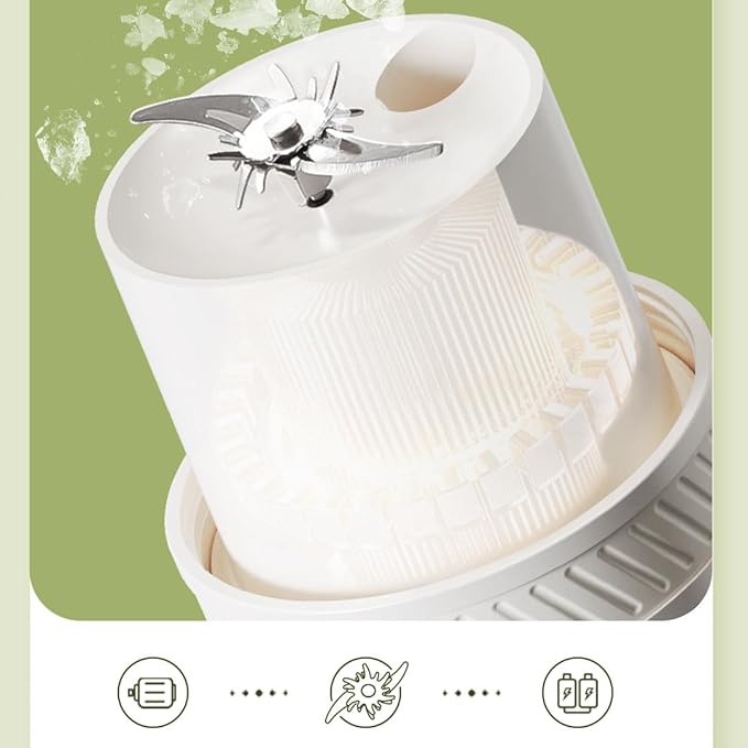 Eletric Portable Blender Cup, USB Rechargable, One-Touch Mini Travel Mixer for Healthy Shakes & On-the-Go Nutrition