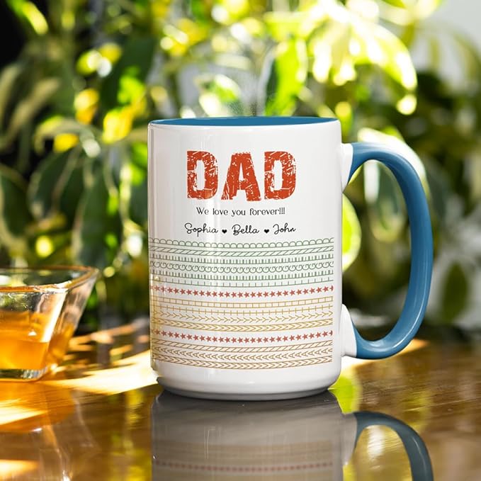 Personalized Hidden Message Mug Gifts for Dad - Custom Man Myth Legend Cup, Funny Mug Gift For Father's Day, Birthday, Christmas, 16 Oz 11 Oz Ceramic Dad Coffee Mugs from Daughter or Son