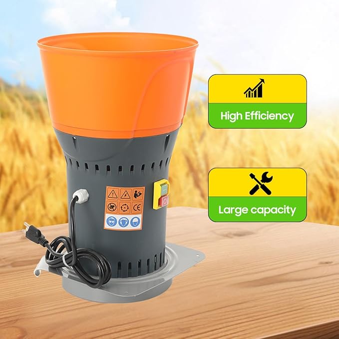 Grain Mill Corn Grinder, 1000W Electric Feed Ginder Mill Dust-Free Dry Cereals Grinder with Detachable Hopper & 3 Sieves for Wheat Corn Grain Spice Coffee Beans 1.85 Gallons (7L)