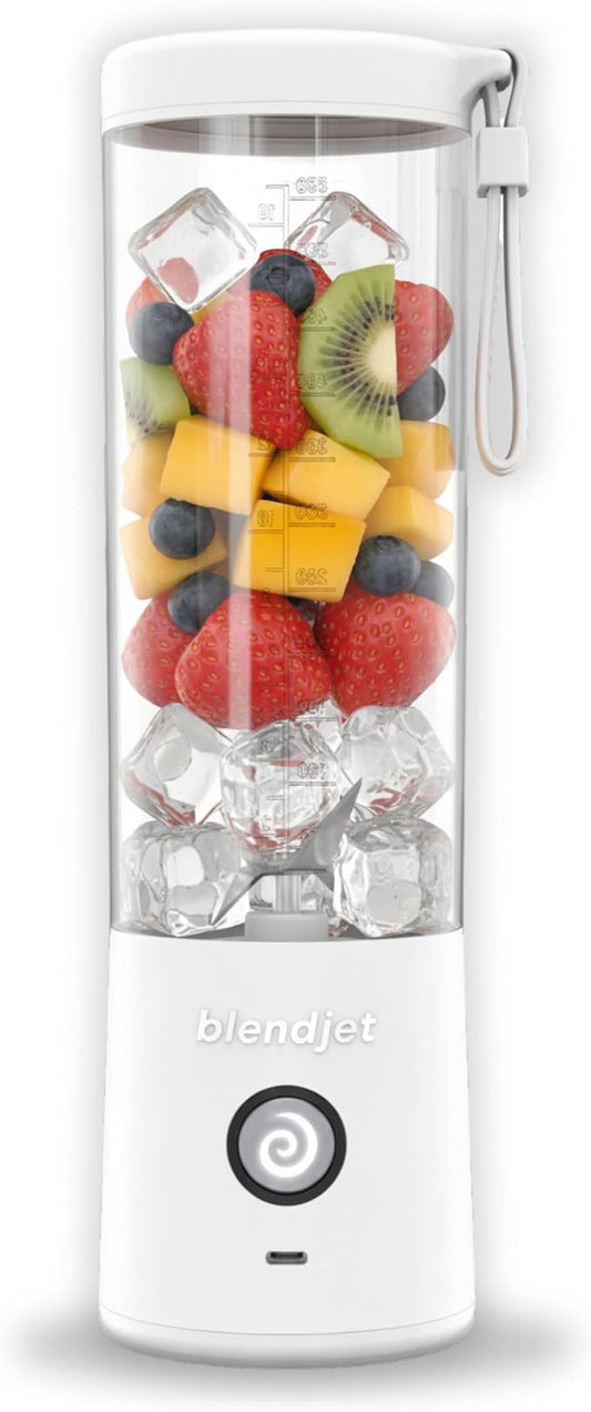 BlendJet 2 Portable Blender for Smoothies & Shakes - BlendJet Cordless Personal & Small Blender, USB-C Rechargeable & Self Cleaning - (White, 20 oz.)