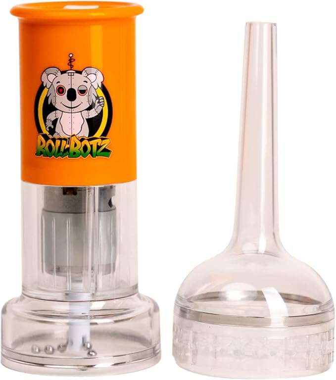 Wakit Koala Rollbotz RoboKone Filler Ball and Chain Grinder Mill with Funnel - USB Rechargeable Grinder