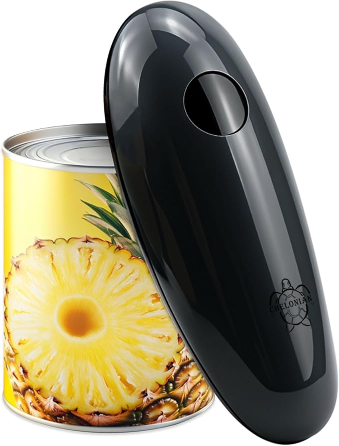 Electric Can Opener for Seniors - Automatic One-Touch Operation, Smooth Edge Design & Battery Powered, Hands Free Kitchen Gadget for Safe and Easy Opening（Dark GRAY）