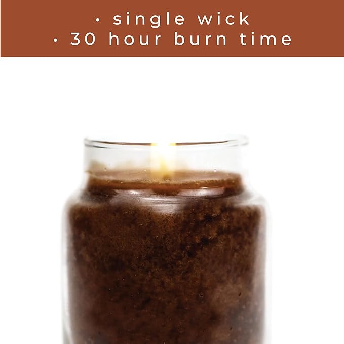 A Cheerful Giver - Nutmeg & Spice - 6oz Baby Scented Candle Jar with Lid - Keepers of The Light - 35 Hours of Burn Time, Gift for Women, Brown
