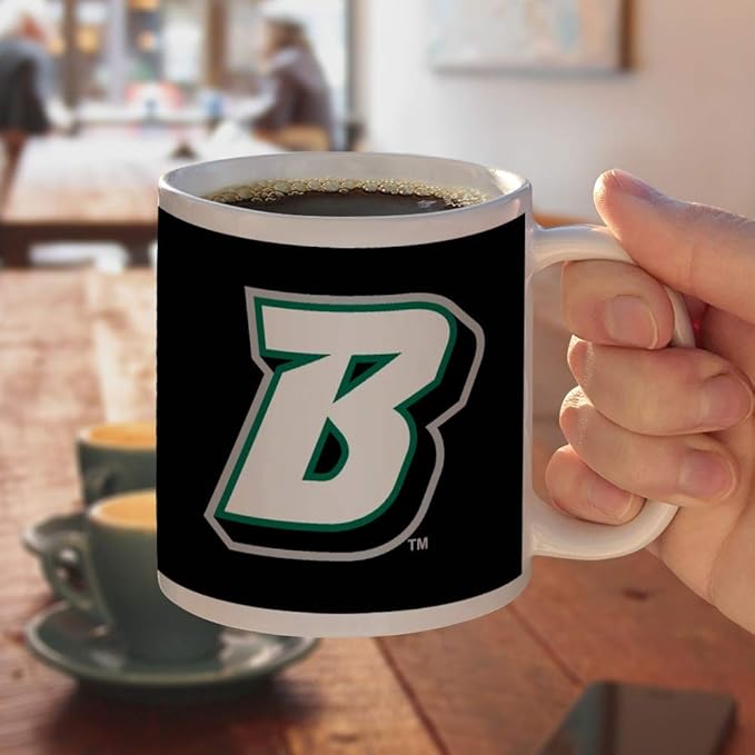 Binghamton University Logo Ceramic Coffee Mug, Novelty Gift Mugs for Coffee, Tea and Hot Drinks, 11oz, White