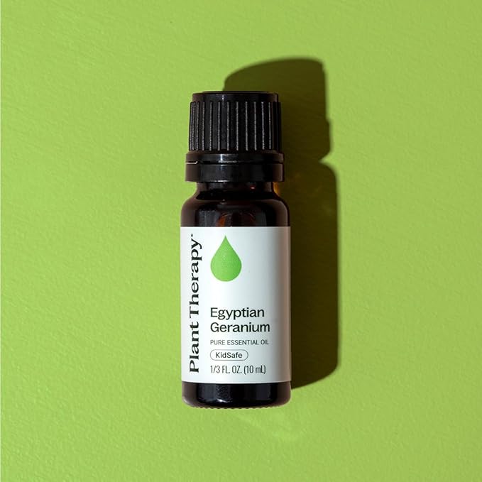 Plant Therapy Egyptian Geranium Essential Oil 100% Pure, Undiluted, Natural Aromatherapy, Therapeutic Grade 10 mL (1/3 oz)