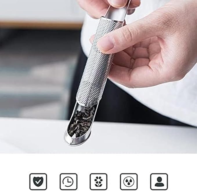 3PCS Stainless Steel Tea Diffuser & Strainers, Long-handle Filters for Loose Leaf Tea, Coffee, Spices