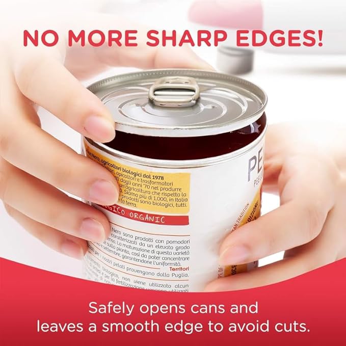 Electric Can Opener – Hands-Free Automatic Can Opener for Kitchen Use – Smooth Edge, Battery Operated, Easy One-Touch Operation – Ideal for Seniors & Arthritis (Bleu)