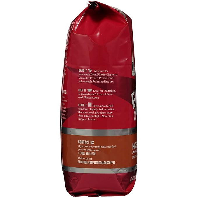 Eight O'Clock Whole Bean Coffee, Hazelnut, 33 Ounce (Pack of 1)