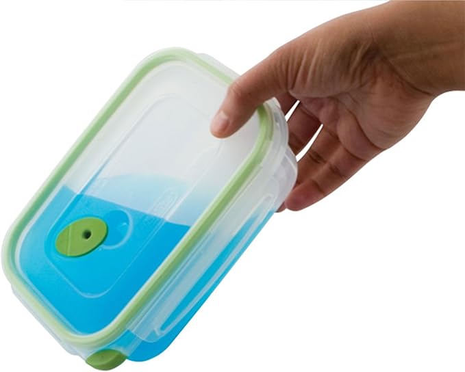 Sterilite Ultra-Seal 3.1 Cup Rectangle, Airtight Food Storage Container, Latching Lid, Microwave and Dishwasher Safe, Clear With Green Gasket, 24-Pack