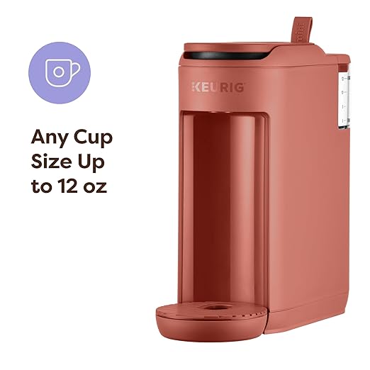 Keurig K-Mini Mate Single Serve Coffee Maker – Ultra-Compact 4” Width, Travel Mug Friendly, Ideal Holiday Gift for Small Spaces, Red Rocks