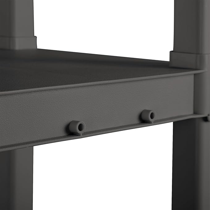 STERILITE 01643V01 4 Shelf Durable Solid Surface Shelving Unit, Flat Grey