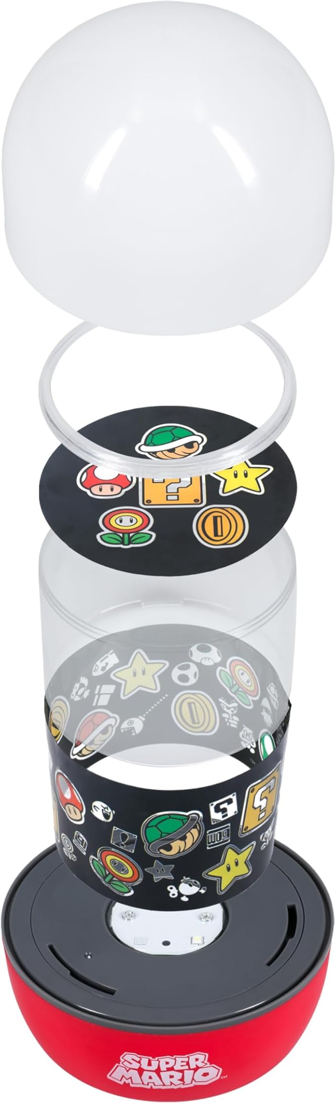 Paladone Super Mario Projection Light - Officially Licensed Nintendo Projector Lamp with Interchangeable Scenes and Mood Lighting, 3 Light Modes, Gaming Room Decor