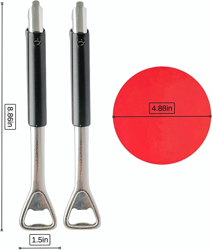 Jar Opener - 2 in 1 Adjustable Stainless Steel Jar Opener for Seniors with Arthritis - Lid & Bottle Opener set with Gripper Pad