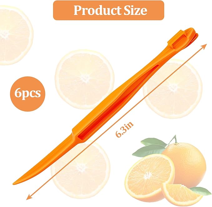 6 Pcs Orange Peeler Tools- Easy Orange & Lemon Fruit Peel Cutter Vegetable Slicer Fruit Tools