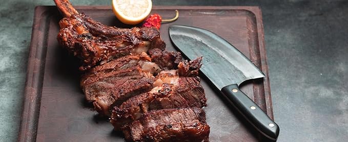 COOLINA Unique 4 Knife Set - Premium High-Carbon Steel Kitchen Knives for Meat Lovers - Altomino Butcher Knife, Galba Heavy-Duty Knife, Machado Rib Splitter, & Kapeni Cleaver