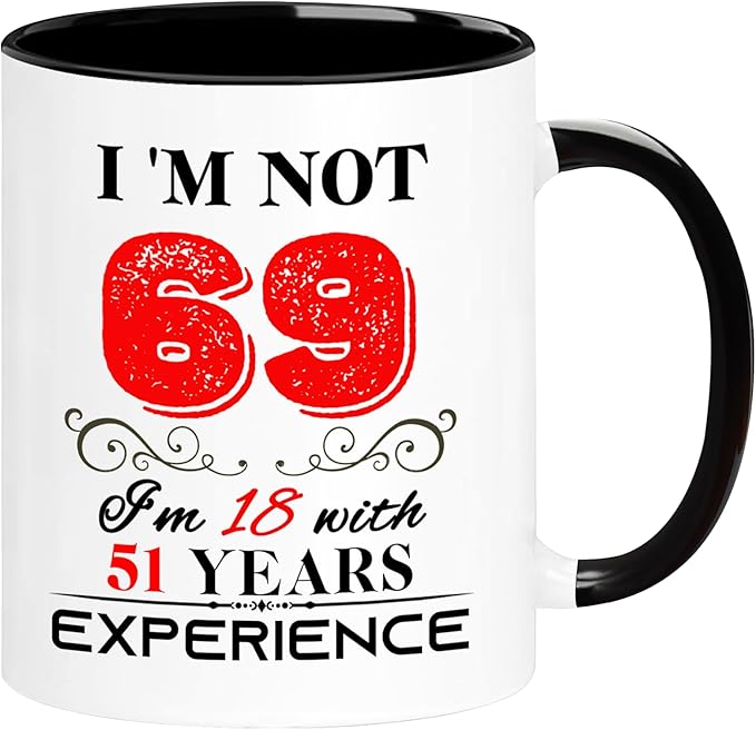 1956 69th Birthday Mug for Women Men, Turning 69 Year Old Birthday Gifts for Mom, Dad, Grandma, Grandpa, Wife, Husband, Daughter, Sister, Best Friends, Coworkers, Her, Him, 11oz Coffee Cup