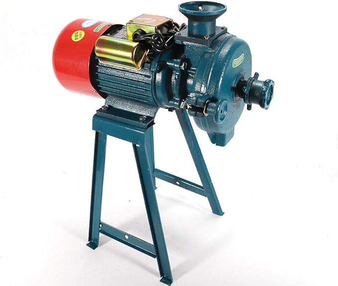 Electric Grain Mill Grinder 110V 2200W Commercial Corn Grinder Heavy Duty Feed Flour Mill Dry Grinding Machine for Cereals Corn Grain Coffee Wheat with Funnel