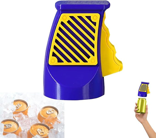 3D Printed Soda Can Opener Effortless One-Hand Can Opener for Soda Beer Beverage Durable Multifunctional Camper Bottle Openers (Blue and yellow)