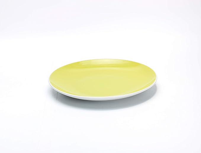 Stoneware 18pc Dinner Set, Outside White + Insdie Green