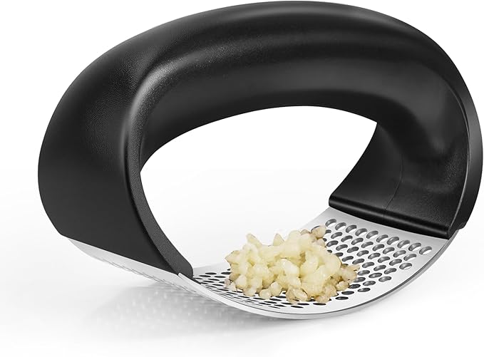 Cook Guy 304 Stainless Steel Garlic Press Rocker - Premium Stainless Steel Garlic Press Rocker –Garlic Mincer with a Comfortable Grip Garlic Grinder