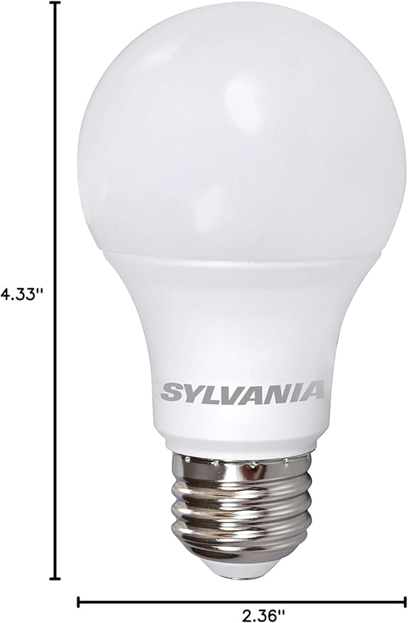 Sylvania A19 LED Light Bulb, 8.5W, 60W Equivalent, 10 Year, Non-Dimmale, 800 Lumens, 3000K, White (74733) (Pack of 1)