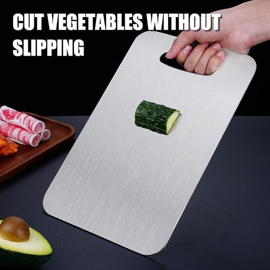 Titanium Cutting Board - 2025 New Upgrade 100% Pure Titanium Cutting Boards for Kitchen Double Sided Titanware Cutting Board,Hygiene Durable Dishwasher Safe Chopping Board (14x10 in)