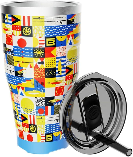 BOTE MagnePod Drinkware MagneTumbler includes Lid with Straw Drink Tumbler Magnetically attaches to Compatible SUPs Kayaks Floats Hangouts 32 oz Multiple Colors
