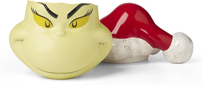 Lenox 896338 Merry Grinchmas Covered Candy Jar, Christmas & Holiday Decor