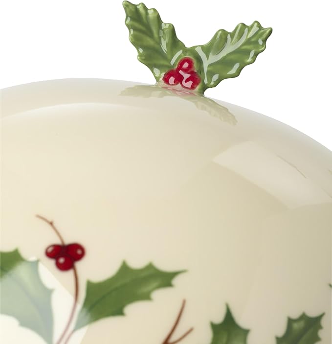 Lenox 898272 Holiday Covered Dish, Small, Christmas, Festive Serveware