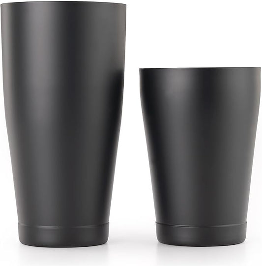 Barfly Shaker Cocktail Tin, Set (18 oz and 28 oz), Matte Black