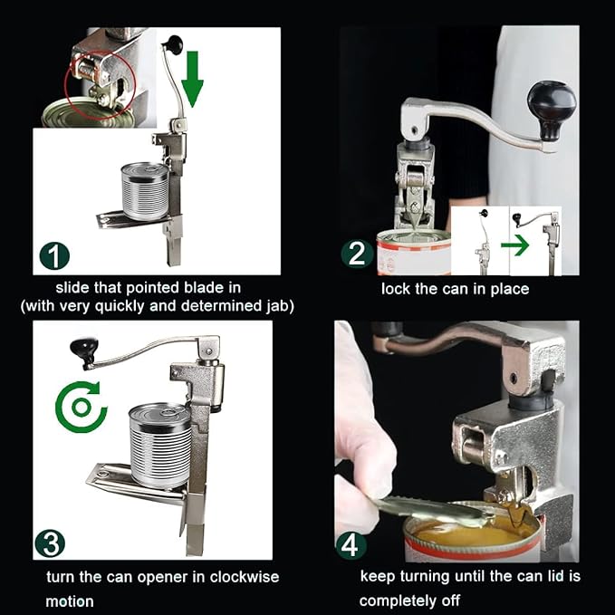 Commercial Can Opener Heavy Duty #10,Commercial Restaurant Can Opener for Big Cans,Industrial Manual Table Can Opener for 11100 Fits Cans Up to 11” Tall