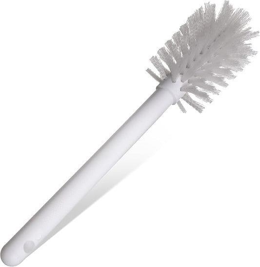 SPARTA Large Water Bottle Brush Ideal for Wide-Mouth Jars, Bottles and Tumblers, Dishwashing Tool with Handle for Home and Commercial Kitchens, Plastic, 12 Inches, White