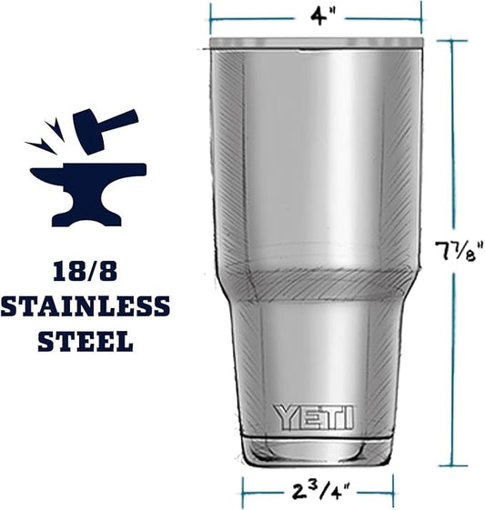 YETI Rambler 30 oz Tumbler, Stainless Steel, Vacuum Insulated with MagSlider Lid, Solar Flare
