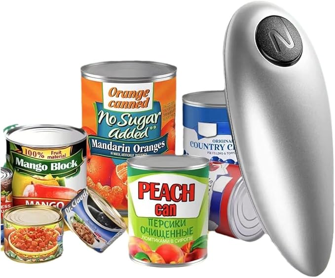 TARSHYRY Automatic Electric Can Opener, Stainless Steel Hand Held Battery Operated Can Opener Kitchen Gadgets for Seniors, Kitchen Gadgets