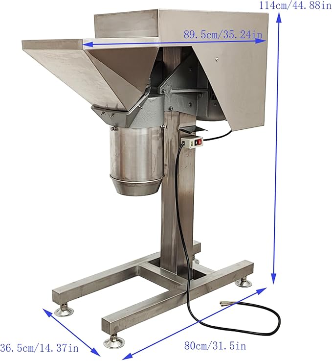 220V Fruit and Vegetable Crusher Shredder Stainless Steel Food Processor Chopper Commercial Fruit Jam Maker Juicer Crushing Machine Electric Grinder for Ginger Garlic Onions Strawberry