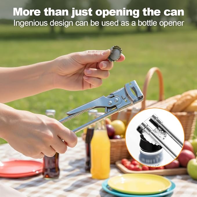 Adjustable Stainless Steel Jar Opener, 2026 Upgraded Easy Grip Jar Opener, Adjustable Bottle Can Opener for Weak Hands Seniors, Lid Remover Tool Kitchen Gadgets 2 Pcs