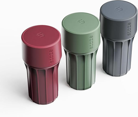 Staze Preserve Vacuum Sealed Storage Jars (148ml) | Smell Proof Containers | Herb Storage & Food Storage Container with Protection - (VISTA TRIO)