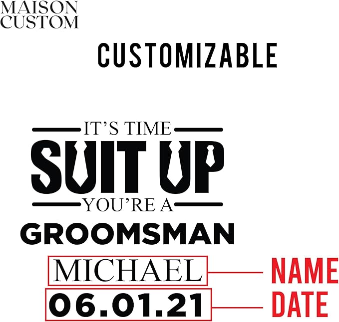 Groomsmen Gifts - Personalized Beer Mugs - Groomsmen Proposal Gift Idea - Customized Gift for Groom, Best Man, Groomsman - Custom Engraved Beer Mugs for Grooms Men - Groomsmen Beer Glasses (Design A)