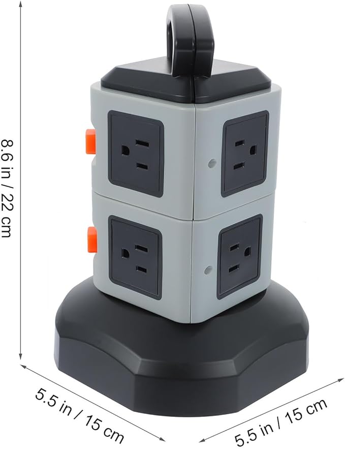 DECHOUS Way Power Board Surge Protector with USB Charging Ports High-Temperature Fuse Safety Socket Compact Ac Outlet Strip for Home and Office Use
